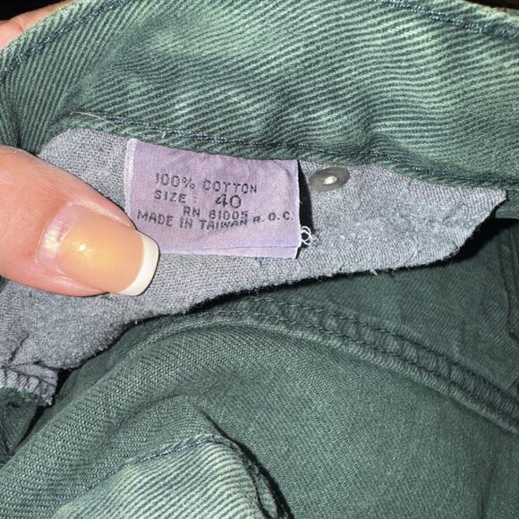 LA Gate 80's Vintage Baggy Green skater Denim Shorts size 40 - Picture 5 of 5